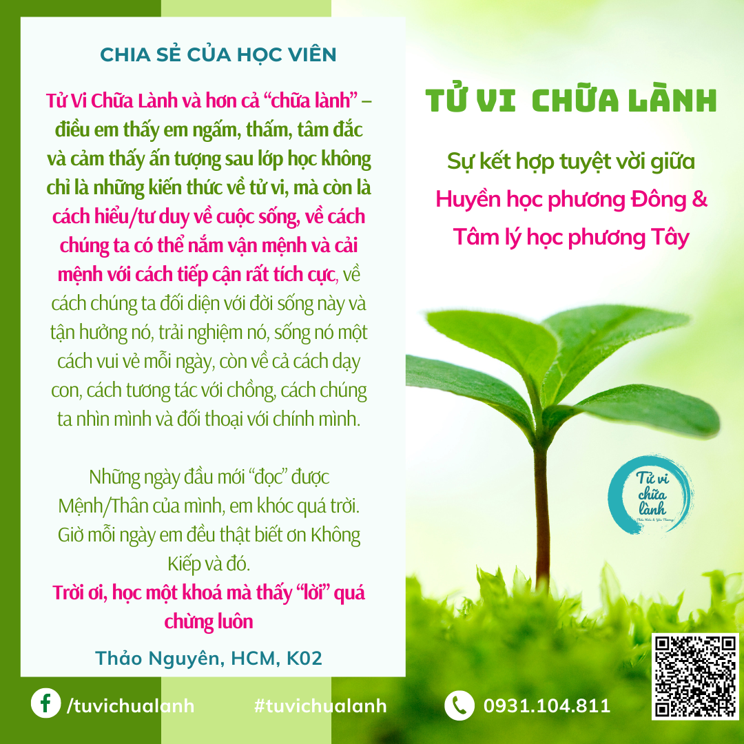 Cảm nhận học viên Tử Vi Chữa Lành